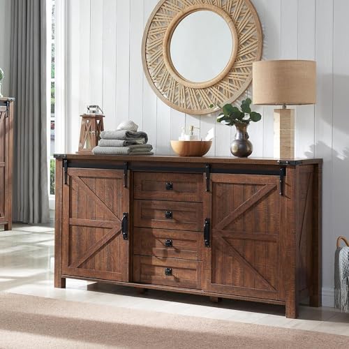 T4Tream Farmhouse Sideboard Buffet Cabinet With Storage thumb #2