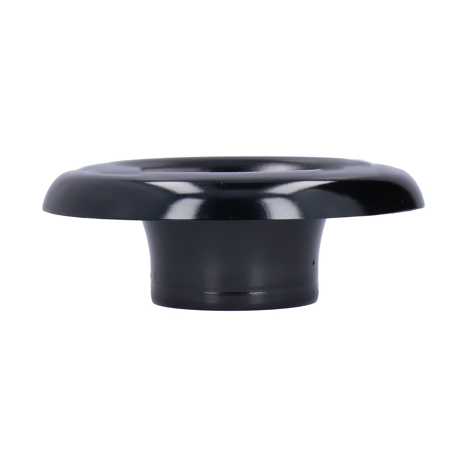 4in Cold Air Intake Turbo Horn Velocity Stack Adapter Decoration CNC Aluminum Car Accessory (Black)