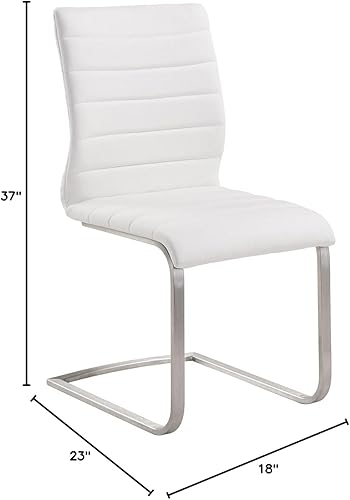 Miniatura 3 de Armen Living Fusion - Silla de comedor, 37 x 18 x 22 pulgadas, color blanco. Blanco,Gris,https://www.amazon.com/dp/undefined
