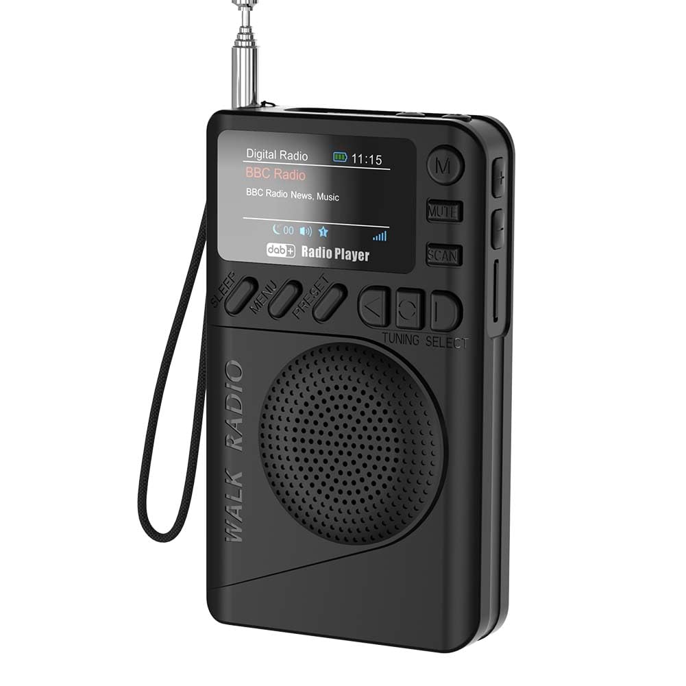 Mini radio cyfrowe Dab FM z kolorowym ekranem Akumulator Głośnik MP3 Gniazdo słuchawkowe do biwakowania, wędrówek, podróży