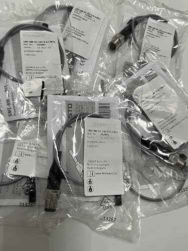 Sensor de proximidad SMT-8M-A-NO-24V con cable de 5 metros y extremo libre, 10 unidades 6