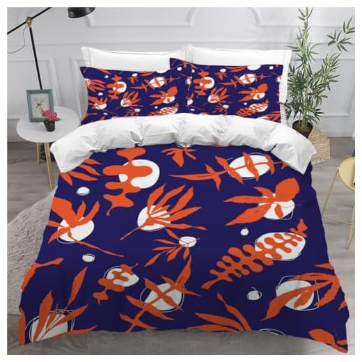 Funda Nordica Cama 90 Dibujos Animados Juego de Ropa de Cama 3 Piezas con Patrón Hojas de Plantas Funda Nórdica de Microfibra 135x200cm y 2 50x75 cm Funda de Almohada Cama Individual niños y jóvenes