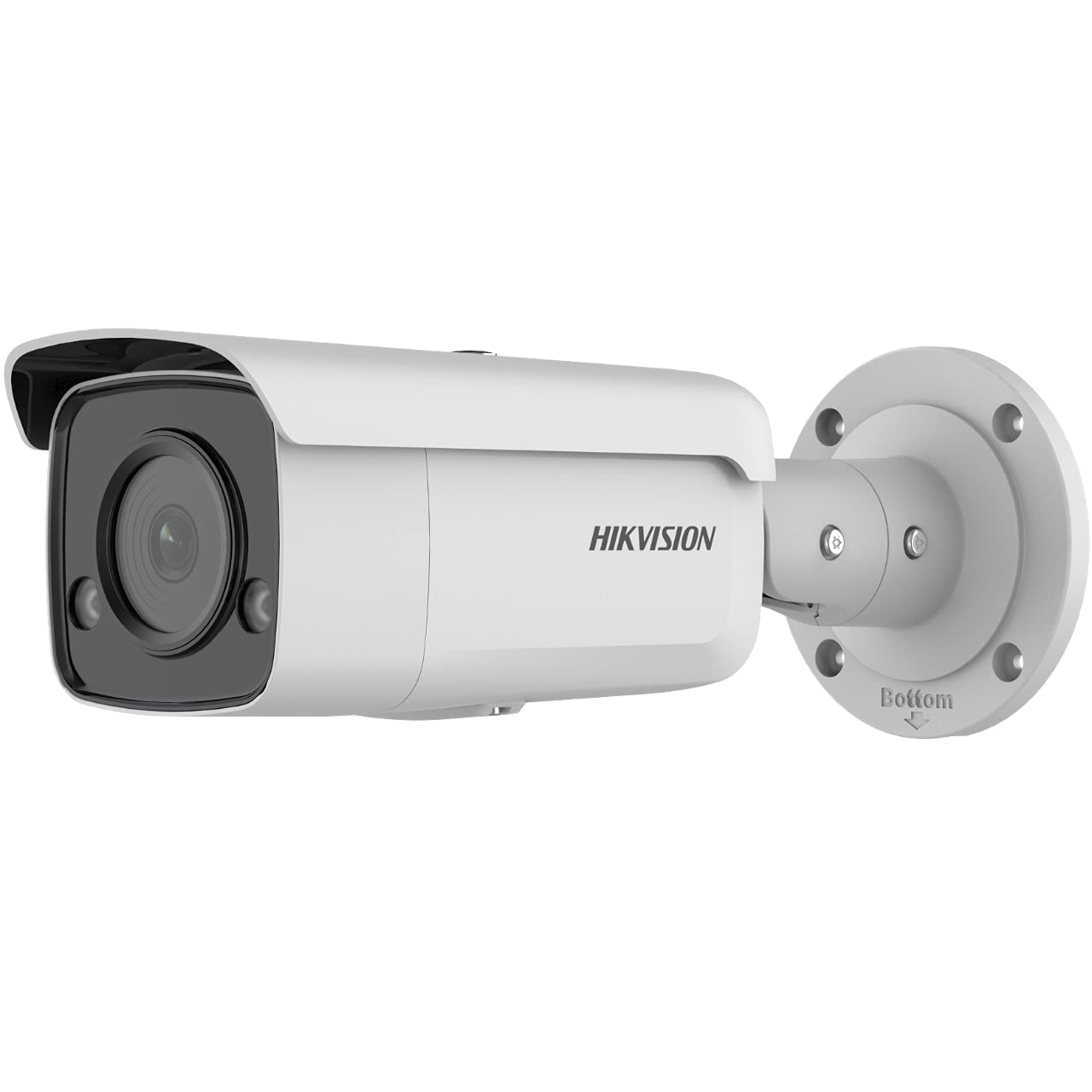 Hikvision - Outdoor PoE IP Camera Bullet 4MP 4mm ColorVu Hikvision AcuSense White Led Deep Learning - DS-2CD2T47G2-L(4mm)
