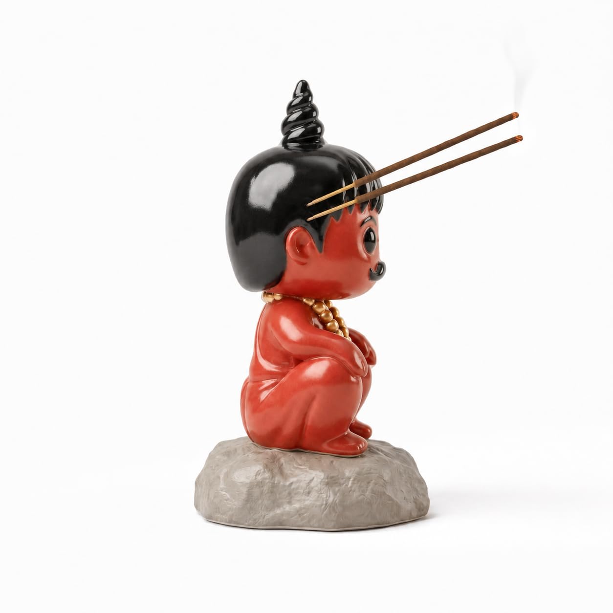 Chota Pandit Incense Holder - Hand-Painted Indian Decor -2 Chota Pandit Incense Holder - Hand-Painted Indian Decor -2