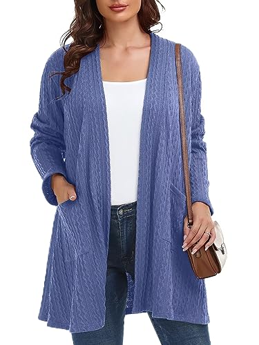 Image of BELAROI Plus Size Cardigan Sweaters for Women 2026 Pockets