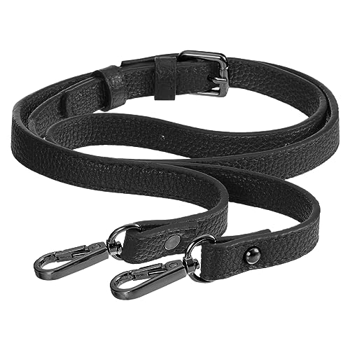 Image of uxcell Purse Strap, Crossbody Strap Leather Adjustable Replacement Shoulder Strap for Women's Crossbody Handbags Bag, 0.6 inch Wide, 41-51 inch Long (Black)