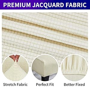 Howhic Stretch Chair Covers for Dining Room Set of 6, Removable Washable Dining Room Chair Covers, Dining Chair Slipcovers Seat Protector, Great for Home and Banquet Decoration (Ivory, 6 Pack) Howhic Stretch Chair Covers for Dining Room Set of 6 Removable Washable Dining Room Chair Covers Dining Chair Slipcovers Seat Protector Great for Home and Banquet Decoration Ivory 6 Pack