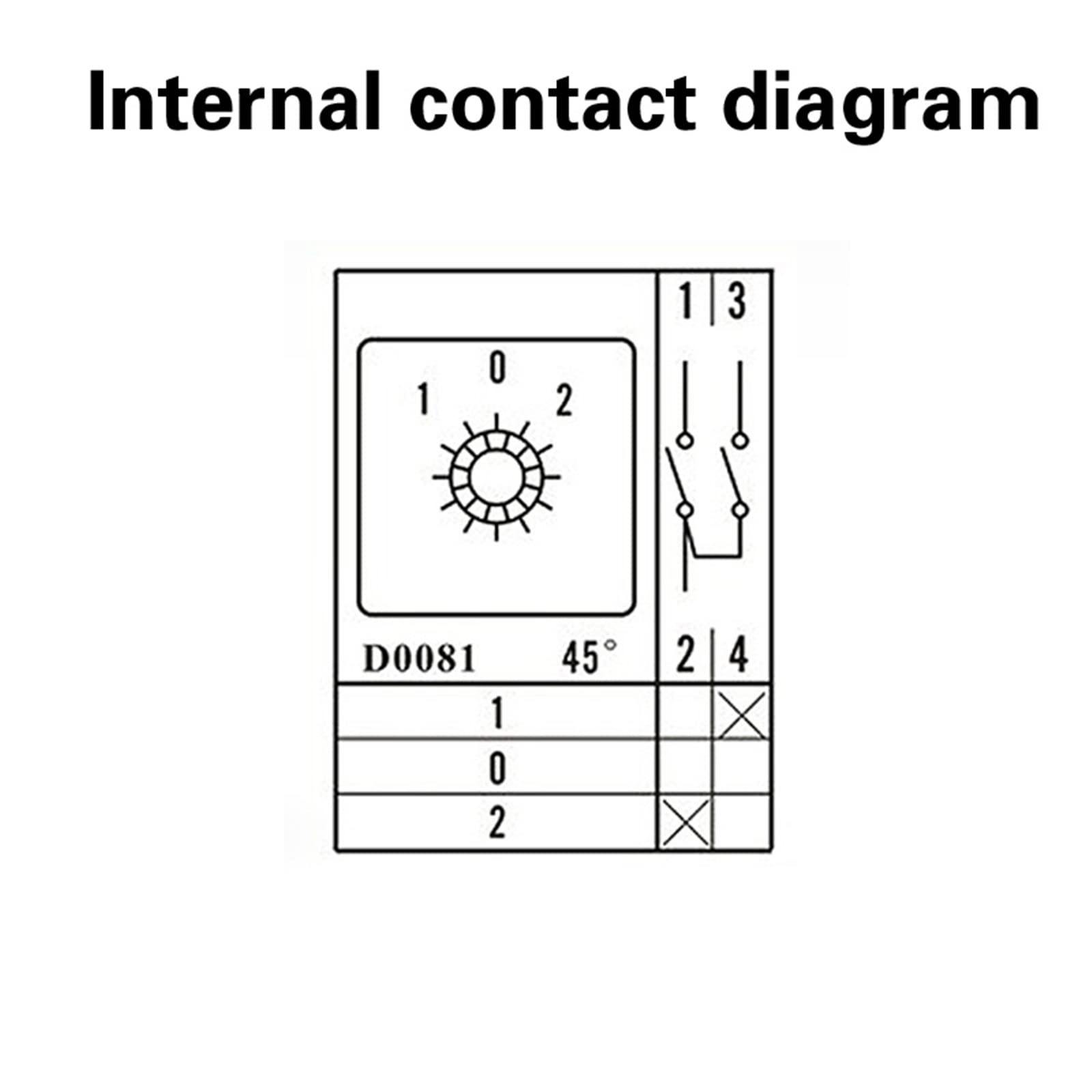 Ersatzteile 1 Stück CAM-Schalter LW12-16 4.0081.1 1-Positionen-Drehschalter 16A 1 Position 3-poliger Umschalt-Cam-Universalschalter