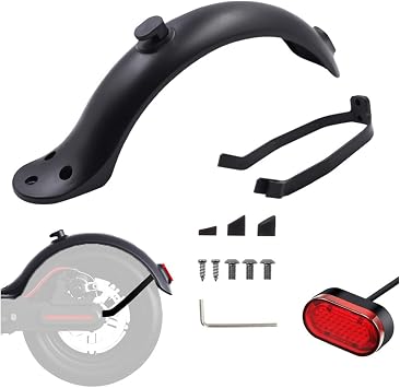 Rear Scooter Fender Bracket Mudguard Replacement Accessory, Black Plastic, Compatible with Xiao-mi M-365/Pro 1S Scooter
