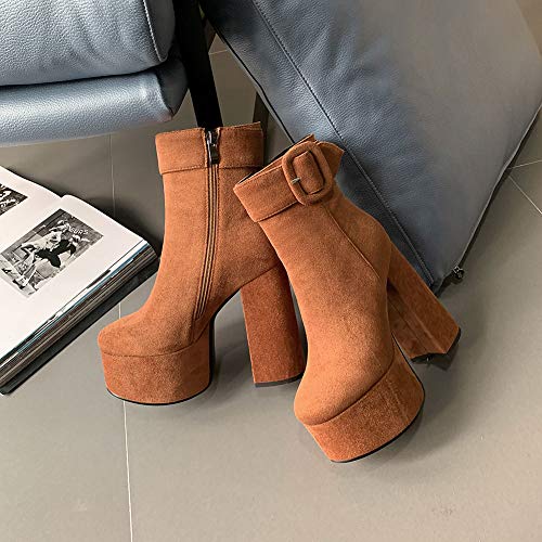 Gracemee Moda Stivaletti Tacco Blocco Tacco Alto