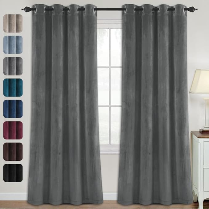 Cortinas de Terciopelo H.VERSAILTEX 52 x 95 Pulgadas, 2 Paneles miniatura 8