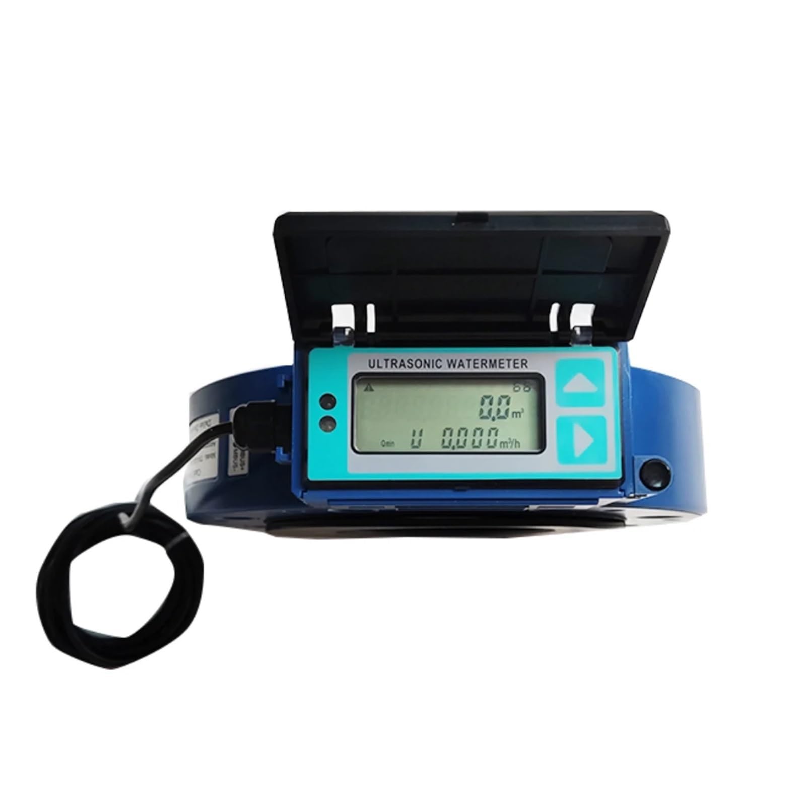 Medidor de flujo de agua ultrasónico, medidor de flujo de riego agrícola con pantalla LCD, batería integrada, protección IP68 para gestión de jardines