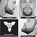 The BEARD NINJA - Beard Shaping Tool Template. Clear Shaper Guide for Lineup & Edging. Transparent Stencil Styling Goatee, Mustache & Neckline + Curve/Step or Straight Cut +Anti-Slip Grip (Black)
