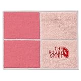 ハンカチ ラグビー 刺繍 タオル オリジナル クラブ 部活 サークル ギフト SHT-RG1NN (ピンク)