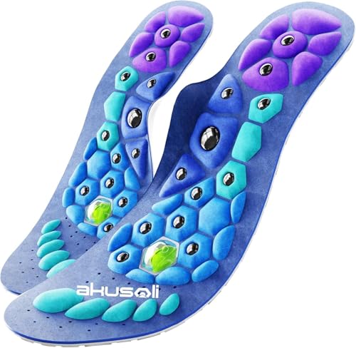 Akusoli Insoles for Women All Day Comfort Cushioned Shoe Insoles Work & Boot Inserts Shock Absorption Arch Support and Massage UK3-7(10.6in)