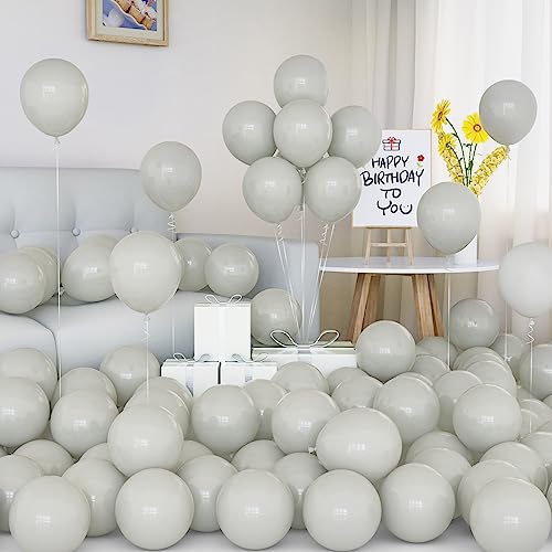 Ballons Gris, 50 Pièces Ballons Gris Mat Latex 5 pouces Petits Mini Ballon avec Ruban pour Femmes Garçons Filles Fête d'Anniversaire Filles Mariage Baptême...