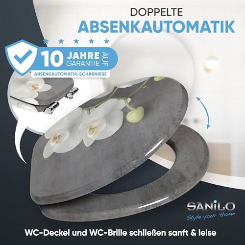 Sanilo Soft Close Toilet Seat, Wide Choice of New Toilet Seats, Stable Hinges, Easy to Mount (Pretty), 47 cm x 37.7 cm - Image 3