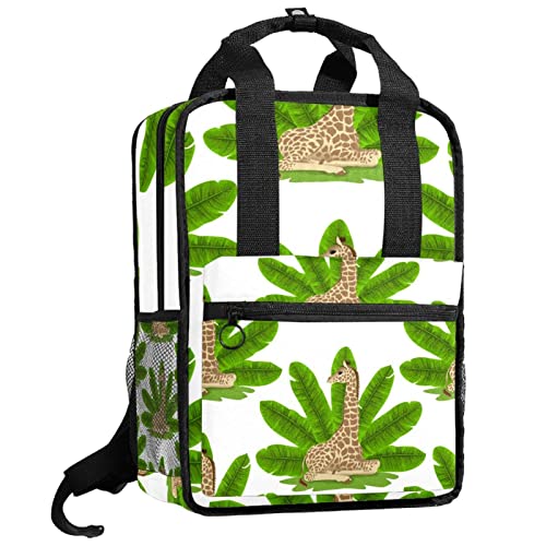 Sac à dos pour garçons girafe et banane avec bretelles réglables