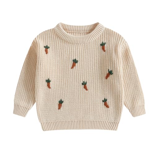 Kids Toddler Easter Sweater with Carrot/Bunny Design