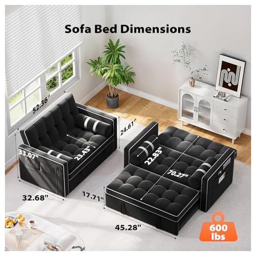 Pipishell 3-in-1 Sleeper Sofa Bed