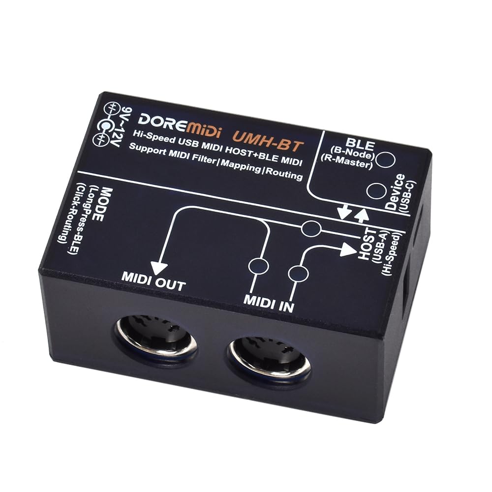 USB HOST BT BLE MIDI de alta velocidad, función USB 2.0, puerto host USB portátil Bluetooth USB MIDI HOST USB-C (UMH-BT)