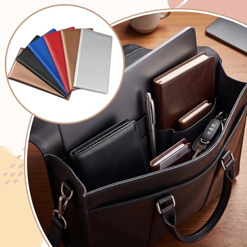 Image of Geyoga 6 Pcs Vinyl Checkbook Cover Personal Top Tear Checkbook Cover Holder Vinyl Check Holder for Men Women(Light Color)