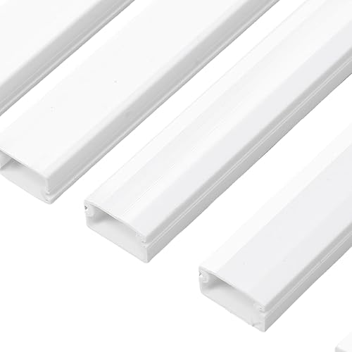 Miniatura 9 de WALFRONT Cord Covers Cord Hider PVC Cable Management Raceway Kit 15mmx9mm for 1-2 Network Cables Or 2-3 Copper Wires Paintable Wire Cover with