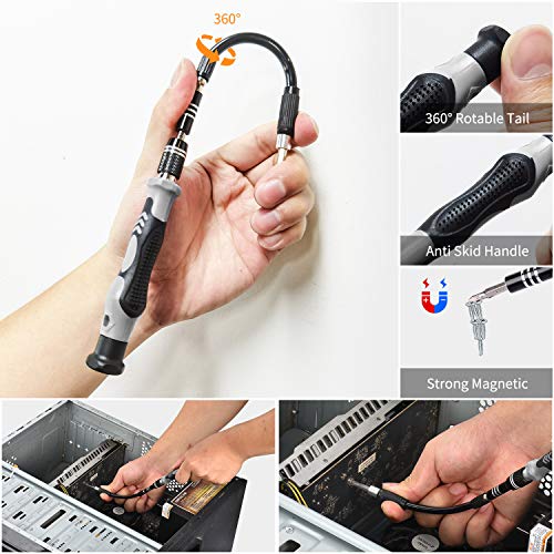 122 in 1 Professional Laptop Repair Screwdriver Set, Precision PC, Computer Repair Kit, with 101 Magnetic Bit and 21 Practical Repair Tools, Suitable for MacBook, Tablet, PS4, Xbox Controller Repair