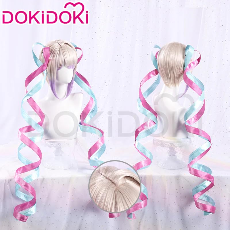 KIRA KIRA KAngel Cosplay Wig NEEDY OVERDOSE KAngel 28cm/11’’ Ribbon Double Ponytail Hair for Halloween Cosplay image 2