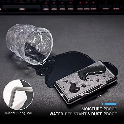 JJC Water-Resistant Memory Card Case for 30 Micro SD / SDXC / SDHCSD Cadr, Memory Card Box Carrying Case, MSD Card Holder Storage
