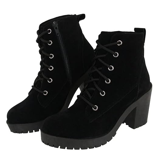 Bota Feminina Coturno Cano Médio Salto Tratorada Plataforma Confortável Moda