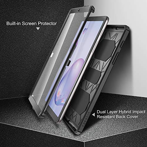 Fintie Shockproof Case For Samsung Galaxy Tab A 8.4 2020 Model Sm-T307, Tuatara Rugged Unibody Hybrid Full Protective Bumper Cover W/Built-In Screen Protector, Black #TOP2