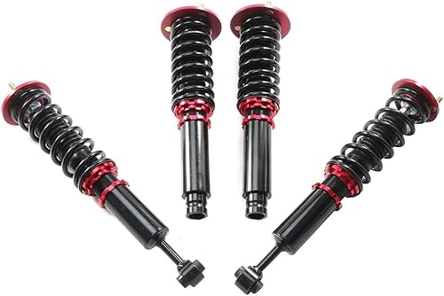STRUTSTORE Coilovers Suspension Kit Fit for Honda for Accord 1998-2002, for Acura for CL 2001-2003, for Acura for TL 1999-2003 Coilovers Struts, Height Adjustable Lowering Kit, Red