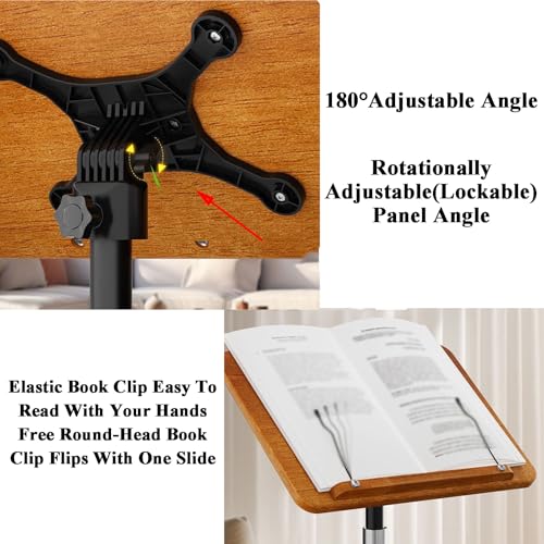 Soporte de lectura regulable con clips para páginas de oficina y hogar 3