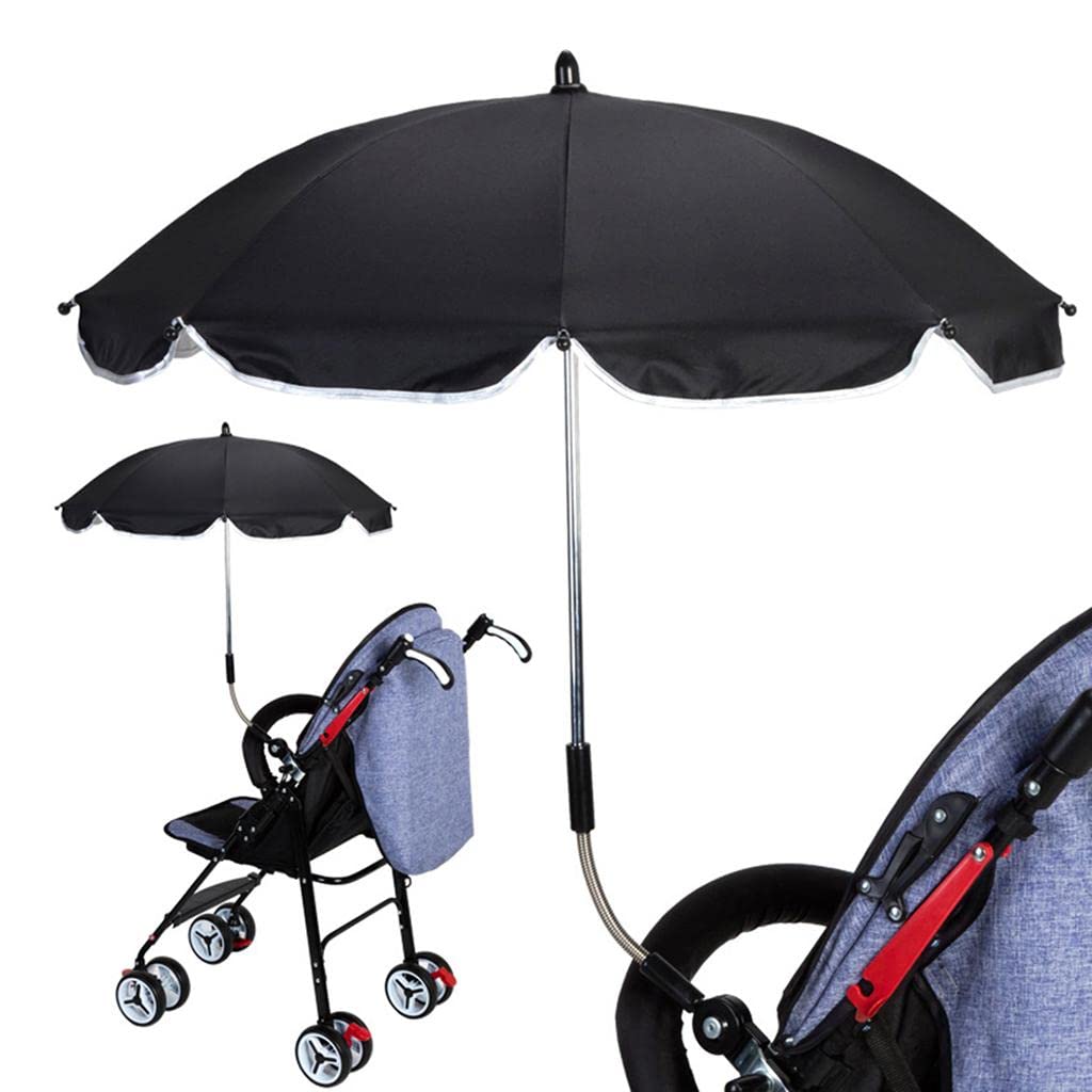 Ombrelle Universelle pour Poussettes, Protection Anti-UV pour Bébé - Blanc