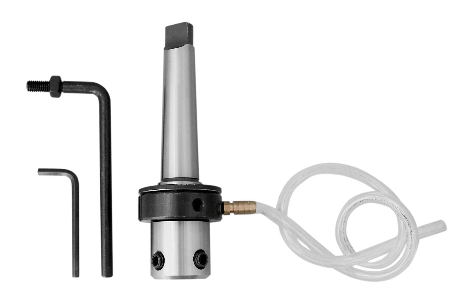 Accusize Industrial Tools Mt3 to 3/4'' Weldon Shank, Annular Cutter Arbor with Coolant System for Drill- Use Annular Cutter on Drill Press, Mc10-0003