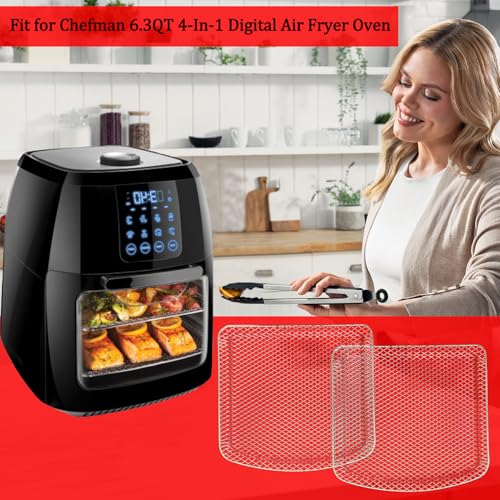 Chefman 6.3QT Air Fryer Oven Mesh Style Food Rack Shelf Crisper Tray Grill Plate Grate Grid for Air Fryer Oven Dishwashe 