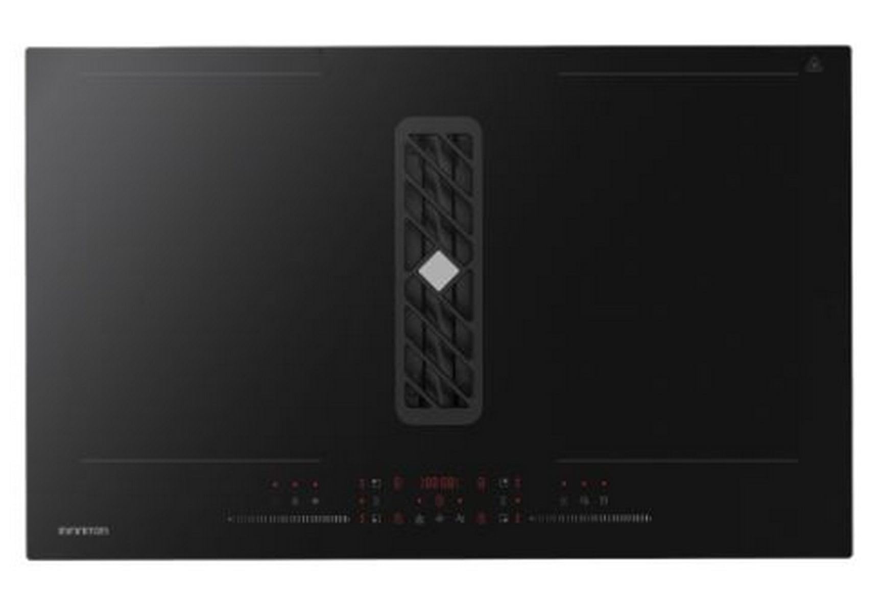 INFINITON Placa de Inducción con Extractor HH-W83A874, 8 Zonas de Inducción, 8 Niveles de Potencia, Boost, 659 m3/hora, 67 dB, Crystal Black