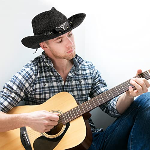 Geyoga Patriotic Cowboy Hat 4Th Of July Vintage American Flag Hat Usa Classic Western Cowgirl Hat For Men Women (Cool Bull Head Band) #TOP5