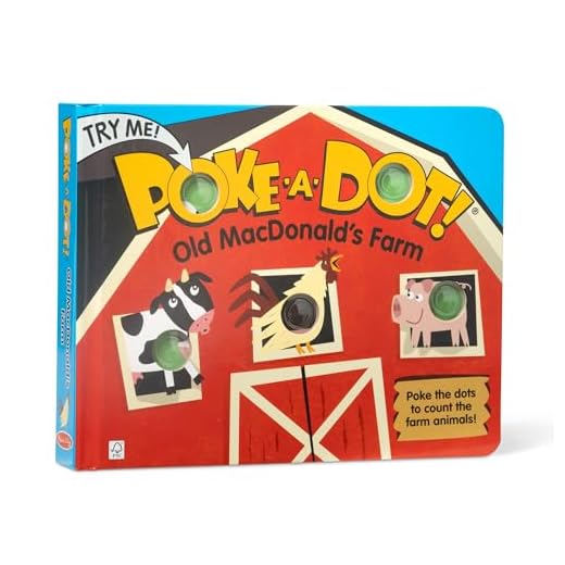 Melissa & Doug Children's Book - Poke-a-Dot: Old MacDonald’s Farm (Board Book with Buttons to Pop) - Farmyard Pop It / Push Pop Book For Toddlers And Kids Ages 3+