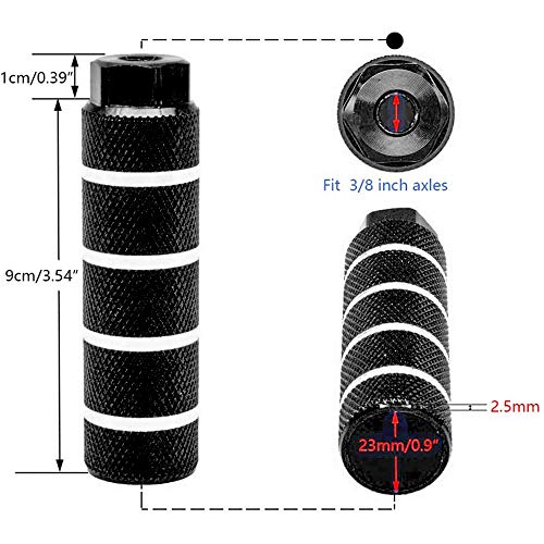 image for Aili Ye 2 Pack Bike Pegs Anti-Skid Lead Foot Bicycle Pegs Aluminum All