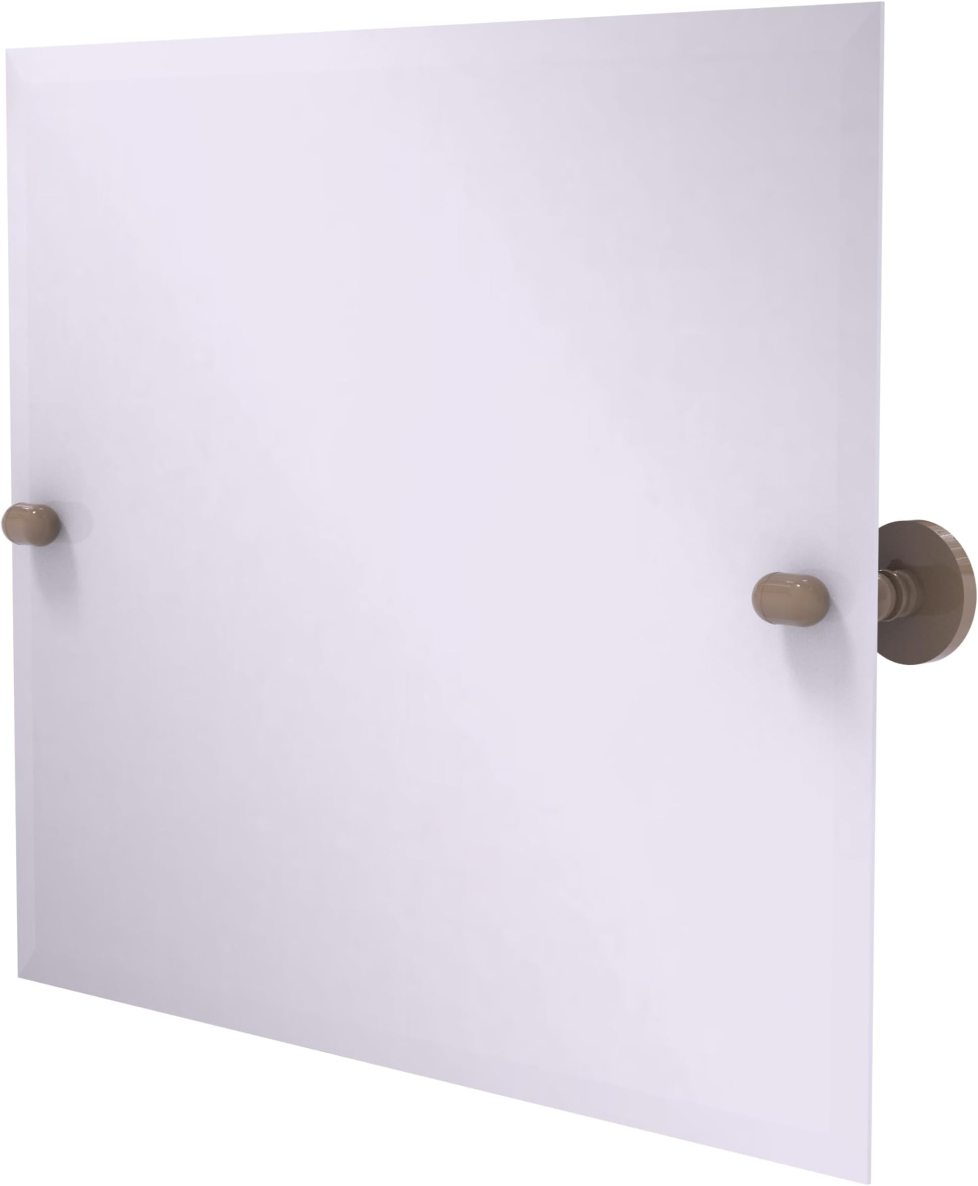 Allied Brass TA-93-SHB Frameless Landscape Rectangular Tilt Mirror with Beveled Edge, Shaded Beige