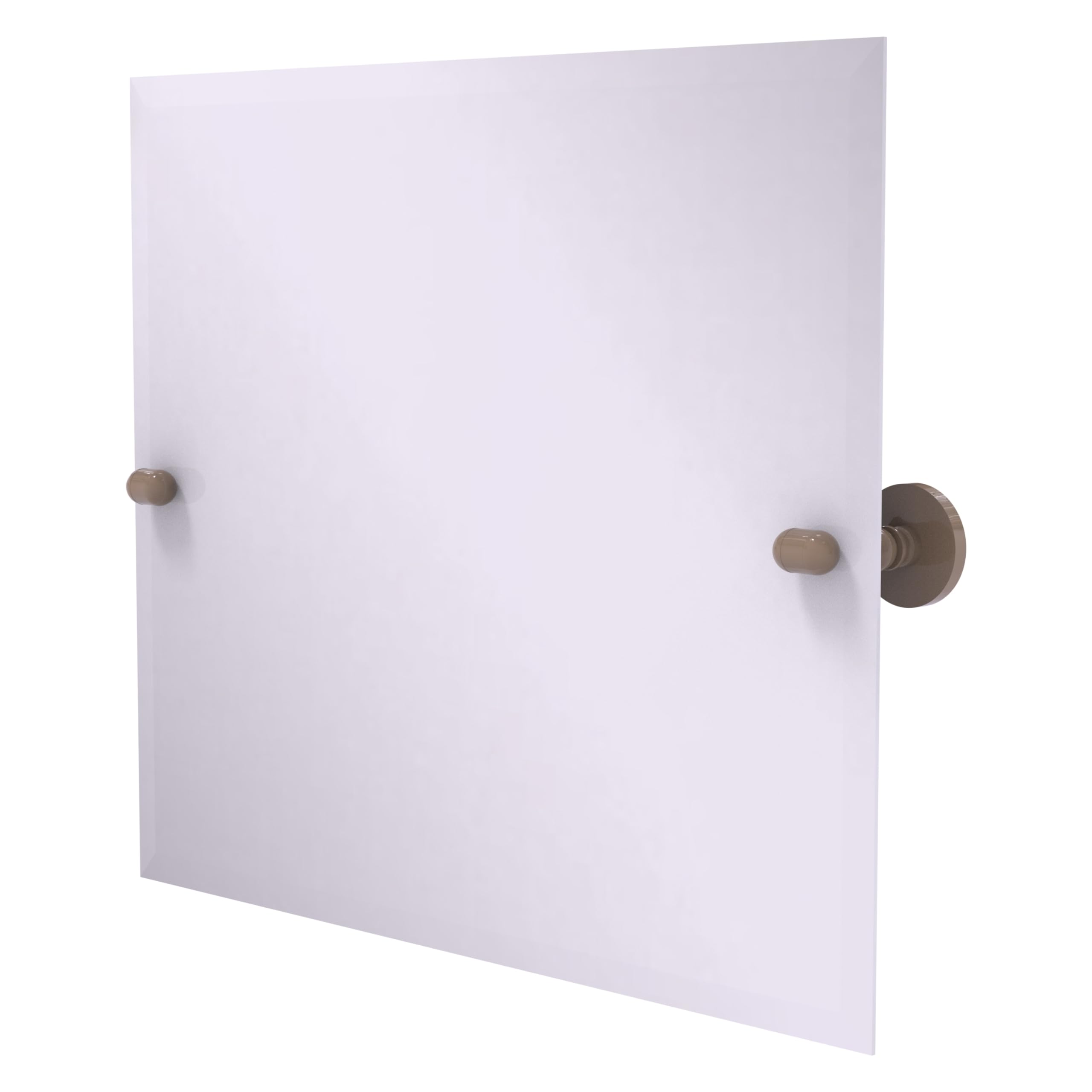 Allied Brass TA-93-SHB Frameless Landscape Rectangular Tilt Mirror with Beveled Edge, Shaded Beige