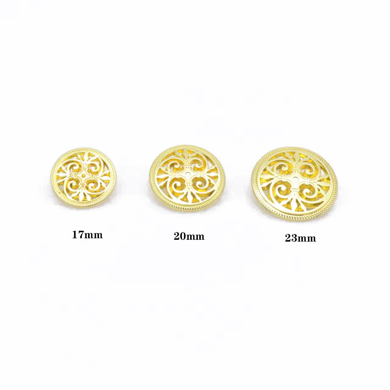 20 piezas 17mm 20mm 23mm vástago plateado botones de Metal for costura