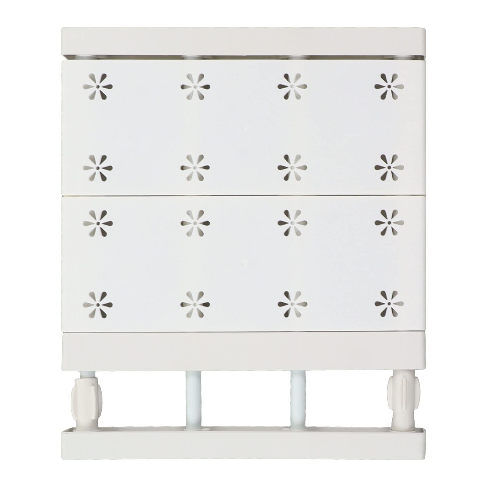 Metal Storage Rack Adjustable Organizer, Expandable Closet Tension Shelf Rod