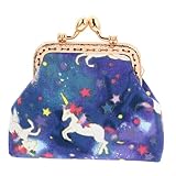 TINEASUR 1stück Adorable Einhorn-münzbeutel Für Damen Tragbare Kosmetiktasche Aufbewahren Von Kleingeld Lippenstift Und Kleinen Gegenständen Mystisches Blau