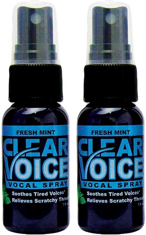 - Oral Throat Spray Singing Ease Clarity Soothing Dampener Moisturizer Relief Vocal Eze Reducer Booster Treatment, Made in USA, Fresh Mint Flavor (2 Pack)