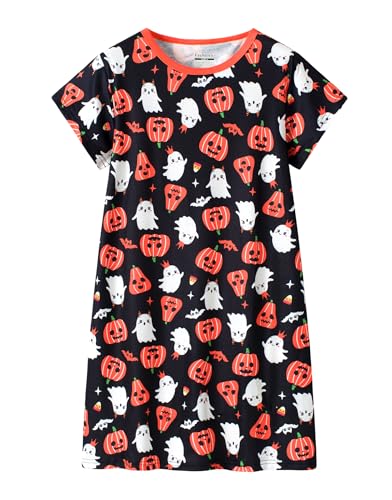 CYCHELRY Teen Girls Nightgowns-Trendy Tie Dye Short Sleeve Sleepwear Cute Polyster Nightdress Tween Pajamas Size 8-16