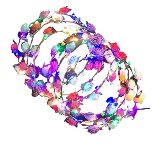 Light Up Flower Crown - Corona Floral Brillante Corona Led Daduercida Garland ACCESORY Far