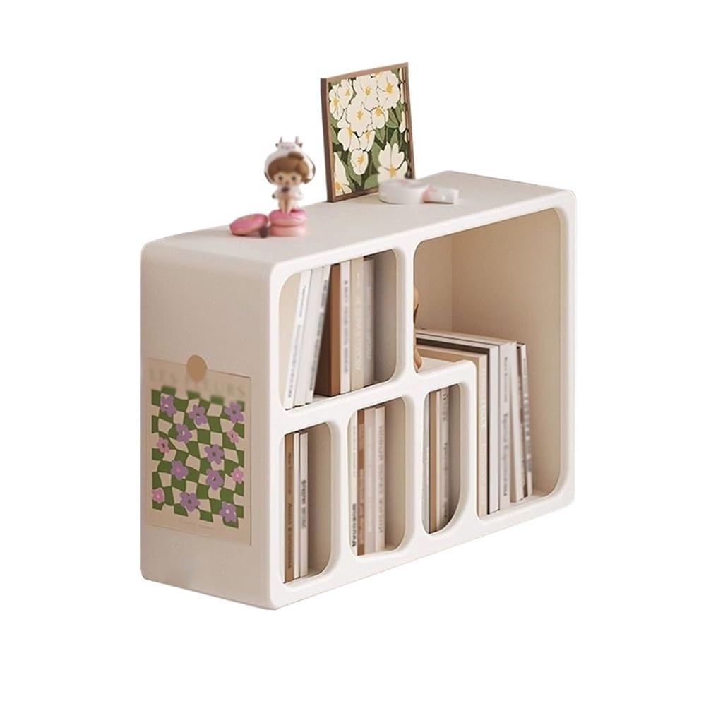 Bibliothèque de rangement en panneau de densité au design épuré pour salon chic
